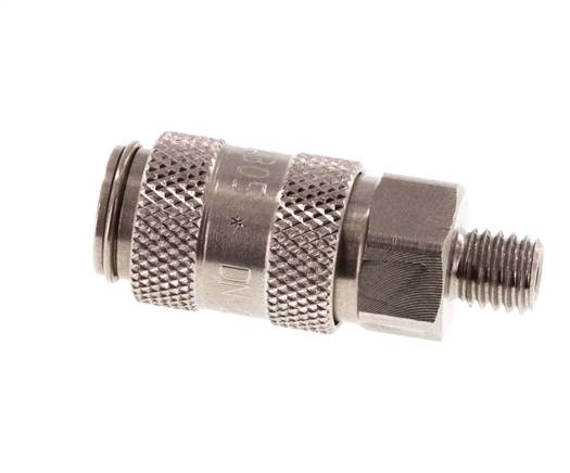 RVS DN 2.7 (Micro) Luchtkoppeling Snelkoppeling G 1/8 inch Buitendraad Double Shut-Off