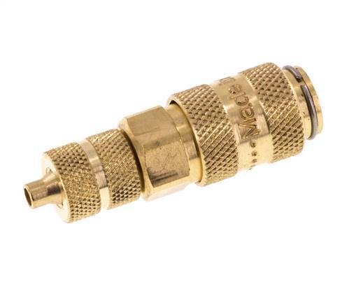 Brass DN 2.7 (Micro) Air Coupling Socket 3x4.3 mm Union Nut