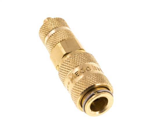 Brass DN 2.7 (Micro) Air Coupling Socket 3x4.3 mm Union Nut