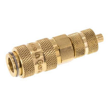 Brass DN 2.7 (Micro) Air Coupling Socket 3x4.3 mm Union Nut