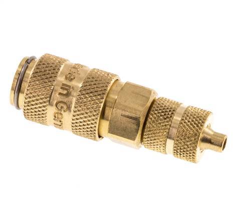 Brass DN 2.7 (Micro) Air Coupling Socket 3x4.3 mm Union Nut