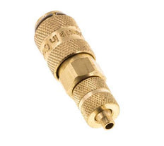 Brass DN 2.7 (Micro) Air Coupling Socket 3x4.3 mm Union Nut