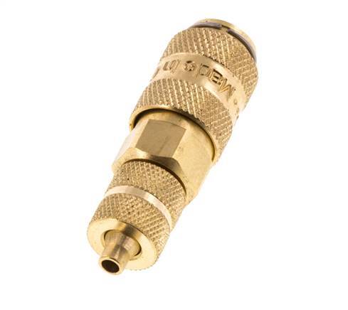 Brass DN 2.7 (Micro) Air Coupling Socket 3x4.3 mm Union Nut