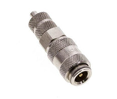 Vernikkeld Messing DN 2.7 (Micro) Luchtkoppeling Snelkoppeling 3x4.3 mm Push-On Double Shut-Off