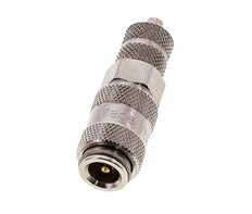 Vernikkeld Messing DN 2.7 (Micro) Luchtkoppeling Snelkoppeling 3x4.3 mm Push-On Double Shut-Off