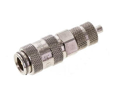 Vernikkeld Messing DN 2.7 (Micro) Luchtkoppeling Snelkoppeling 3x4.3 mm Push-On Double Shut-Off