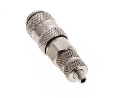 Vernikkeld Messing DN 2.7 (Micro) Luchtkoppeling Snelkoppeling 3x4.3 mm Push-On Double Shut-Off