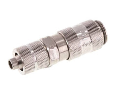 RVS 316L DN 2.7 (Micro) Luchtkoppeling Snelkoppeling 4x6 mm Push-On Double Shut-Off