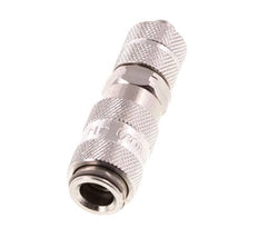 RVS 316L DN 2.7 (Micro) Luchtkoppeling Snelkoppeling 4x6 mm Push-On Double Shut-Off