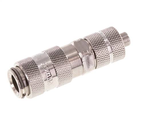 RVS 316L DN 2.7 (Micro) Luchtkoppeling Snelkoppeling 4x6 mm Push-On Double Shut-Off