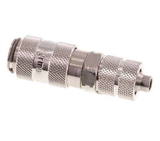 RVS 316L DN 2.7 (Micro) Luchtkoppeling Snelkoppeling 4x6 mm Push-On Double Shut-Off