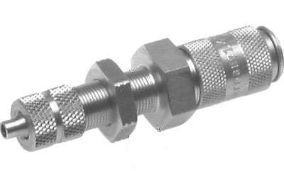 Vernikkeld Messing DN 2.7 (Micro) Luchtkoppeling Snelkoppeling 3x4.3 mm Push-On Schotkoppeling Double Shut-Off