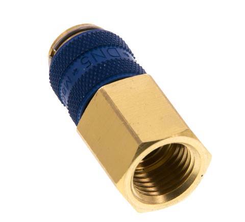 Messing DN 5 Blauw Luchtkoppeling Snelkoppeling G 1/4 inch Binnendraad