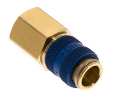 Messing DN 5 Blauw Luchtkoppeling Snelkoppeling G 1/4 inch Binnendraad