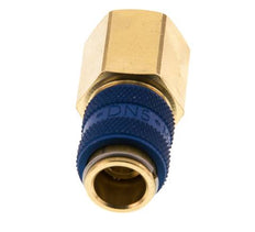Messing DN 5 Blauw Luchtkoppeling Snelkoppeling G 1/4 inch Binnendraad