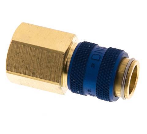 Messing DN 5 Blauw Luchtkoppeling Snelkoppeling G 1/4 inch Binnendraad