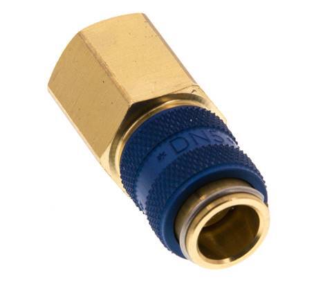 Messing DN 5 Blauw Luchtkoppeling Snelkoppeling G 1/4 inch Binnendraad