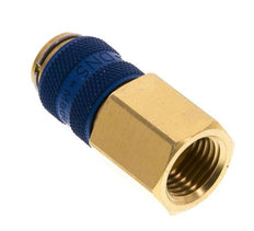 Messing DN 5 Blauw Luchtkoppeling Snelkoppeling G 1/4 inch Binnendraad