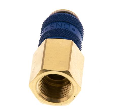 Messing DN 5 Blauw Luchtkoppeling Snelkoppeling G 1/4 inch Binnendraad