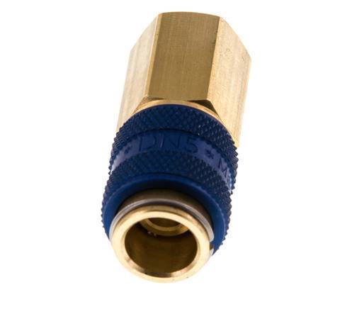 Messing DN 5 Blauw Luchtkoppeling Snelkoppeling G 1/8 inch Binnendraad