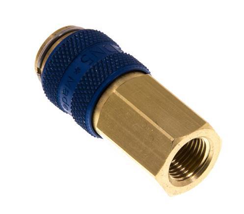 Messing DN 5 Blauw Luchtkoppeling Snelkoppeling G 1/8 inch Binnendraad