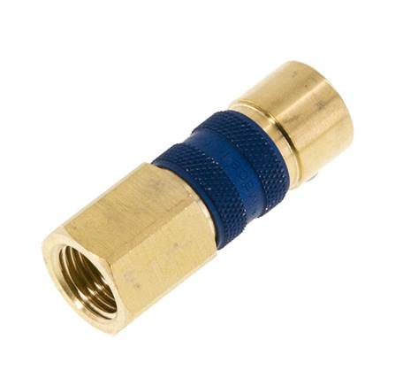 Messing DN 5 Blauw-Coded Luchtkoppeling Snelkoppeling G 1/4 inch Binnendraad