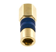 Messing DN 5 Blauw-Coded Luchtkoppeling Snelkoppeling G 1/4 inch Binnendraad