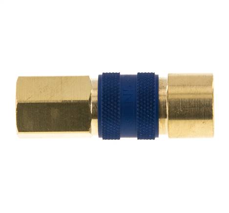 Messing DN 5 Blauw-Coded Luchtkoppeling Snelkoppeling G 1/8 inch Binnendraad
