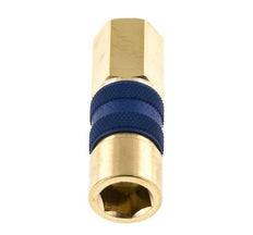 Messing DN 5 Blauw-Coded Luchtkoppeling Snelkoppeling G 1/8 inch Binnendraad