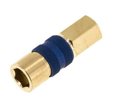 Messing DN 5 Blauw-Coded Luchtkoppeling Snelkoppeling G 1/8 inch Binnendraad