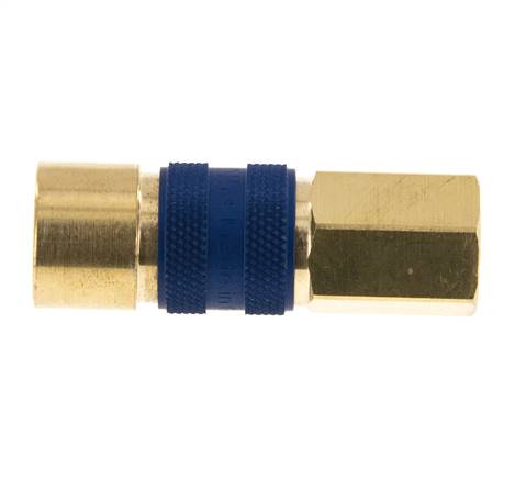 Messing DN 5 Blauw-Coded Luchtkoppeling Snelkoppeling G 1/8 inch Binnendraad