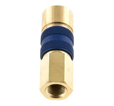 Messing DN 5 Blauw-Coded Luchtkoppeling Snelkoppeling G 1/8 inch Binnendraad
