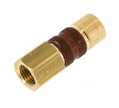 Messing DN 5 Bruin-Coded Luchtkoppeling Snelkoppeling G 1/4 inch Binnendraad