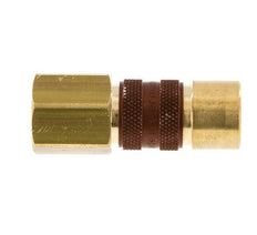 Messing DN 5 Bruin-Coded Luchtkoppeling Snelkoppeling G 1/4 inch Binnendraad