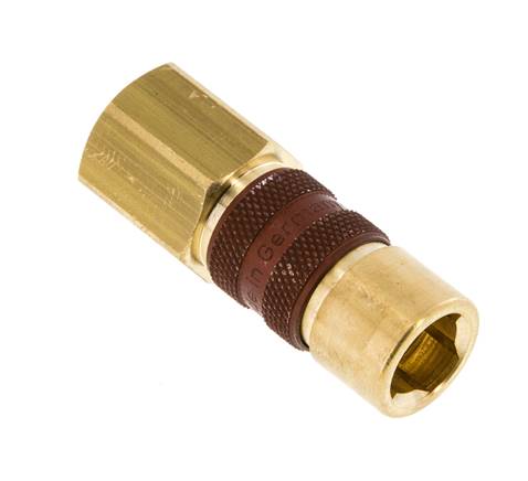 Messing DN 5 Bruin-Coded Luchtkoppeling Snelkoppeling G 1/4 inch Binnendraad