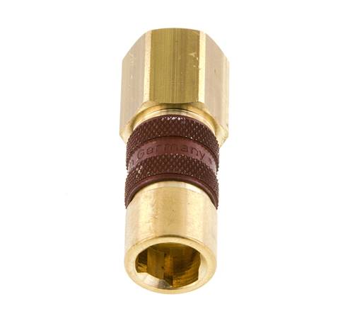 Messing DN 5 Bruin-Coded Luchtkoppeling Snelkoppeling G 1/4 inch Binnendraad