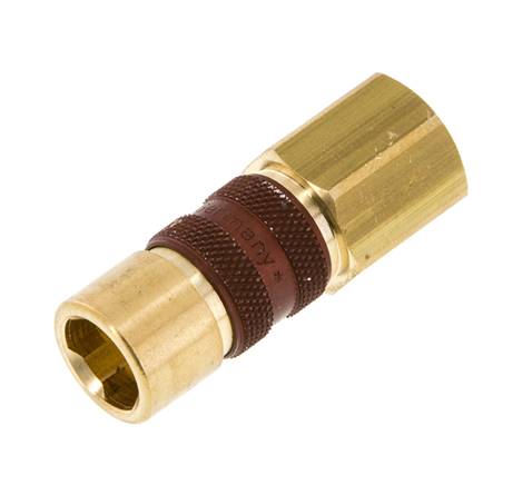 Messing DN 5 Bruin-Coded Luchtkoppeling Snelkoppeling G 1/4 inch Binnendraad
