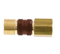 Messing DN 5 Bruin-Coded Luchtkoppeling Snelkoppeling G 1/4 inch Binnendraad