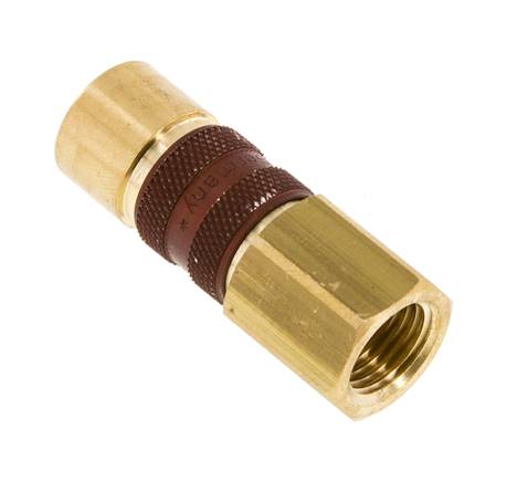 Messing DN 5 Bruin-Coded Luchtkoppeling Snelkoppeling G 1/4 inch Binnendraad