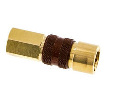 Messing DN 5 Bruin-Coded Luchtkoppeling Snelkoppeling G 1/8 inch Binnendraad