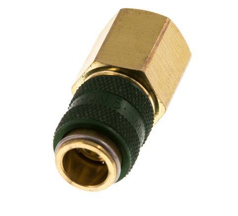 Messing DN 5 Groen Luchtkoppeling Snelkoppeling G 1/4 inch Binnendraad