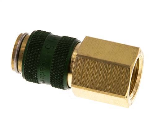 Messing DN 5 Groen Luchtkoppeling Snelkoppeling G 1/4 inch Binnendraad