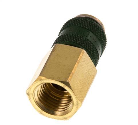 Messing DN 5 Groen Luchtkoppeling Snelkoppeling G 1/4 inch Binnendraad