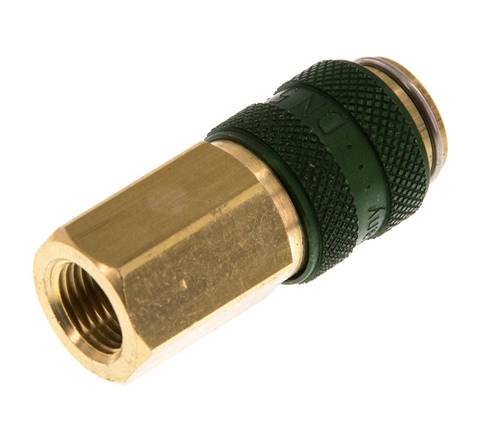 Messing DN 5 Groen Luchtkoppeling Snelkoppeling G 1/8 inch Binnendraad