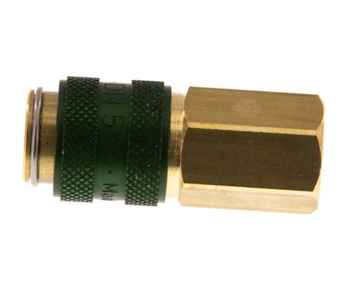 Messing DN 5 Groen Luchtkoppeling Snelkoppeling G 1/8 inch Binnendraad