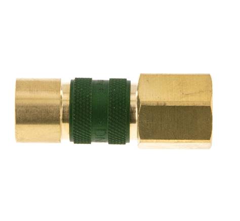 Messing DN 5 Groen-Coded Luchtkoppeling Snelkoppeling G 1/4 inch Binnendraad