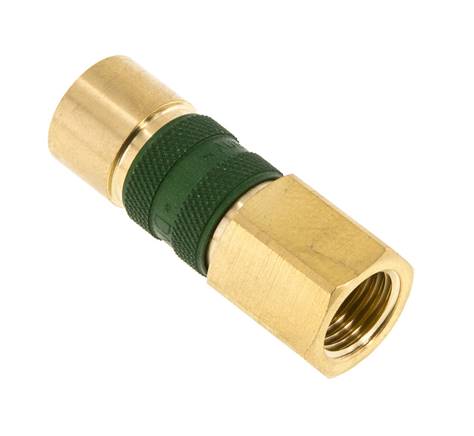 Messing DN 5 Groen-Coded Luchtkoppeling Snelkoppeling G 1/4 inch Binnendraad