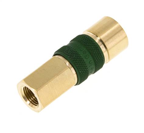 Messing DN 5 Groen-Coded Luchtkoppeling Snelkoppeling G 1/8 inch Binnendraad