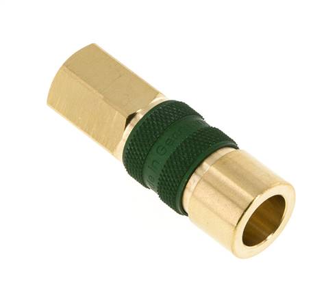 Messing DN 5 Groen-Coded Luchtkoppeling Snelkoppeling G 1/8 inch Binnendraad