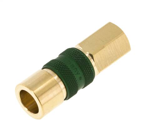Messing DN 5 Groen-Coded Luchtkoppeling Snelkoppeling G 1/8 inch Binnendraad